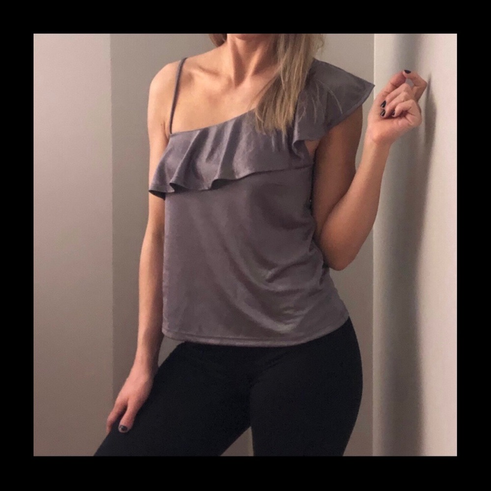 Romantic Ruffle Shiny Sheer Blouse